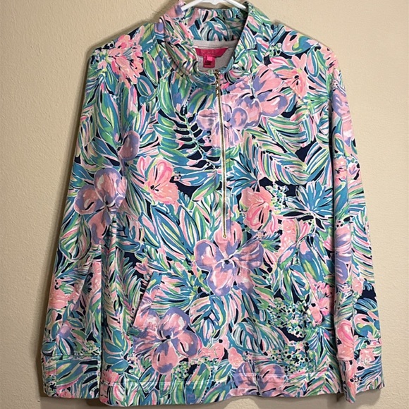 Lilly Pulitzer Jackets & Blazers - Lilly Pulitzer Tropical Longsleeve Jacket Size Large